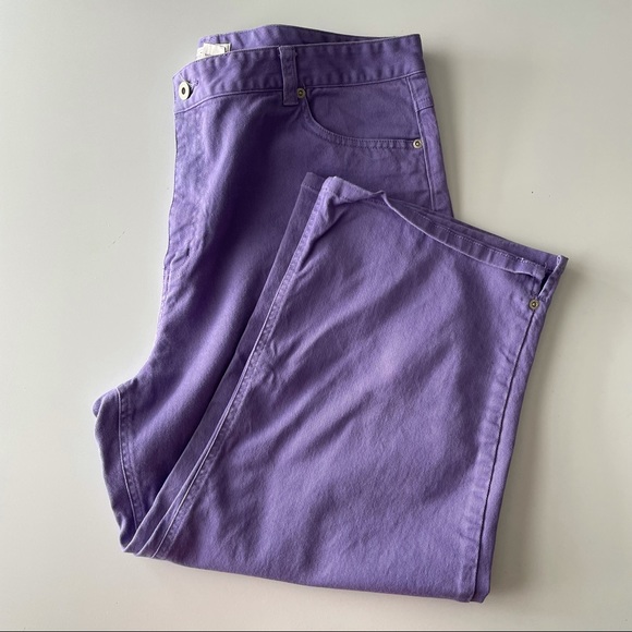 Northern Reflections Purple Crop Capris Jeans 18 - Picture 2 of 4